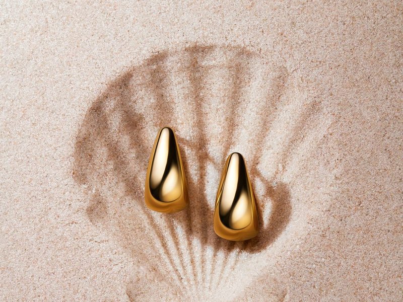 Gold vermeil hoops, worn day to night